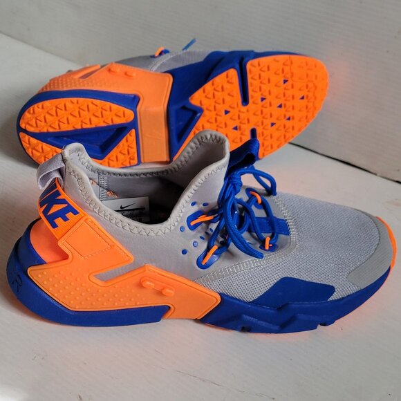 Nike Air Huarache Men’s SZ 8 AH7334-005 Drift Gray Royal Orange Sneaker Shoe EUC - Picture 1 of 10